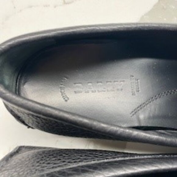 BALLY Waldorf Black Calf Leather Driver Loafers -MENS SZ 8 1/2 US - Picture 5 of 8
